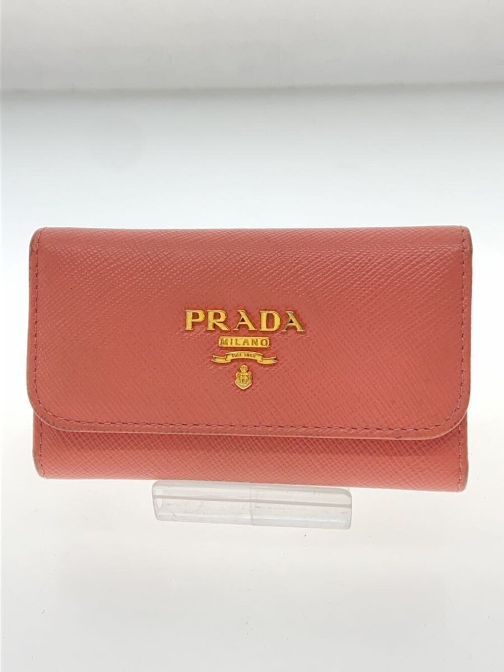 Prada Key Case Wallet Leather Pink